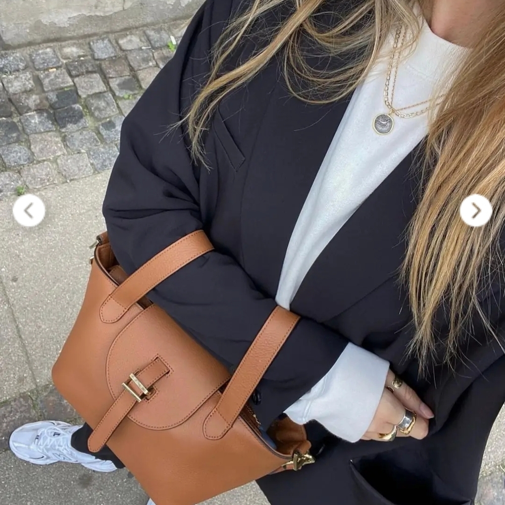 Meli Melo Tan Leather Tote Bag